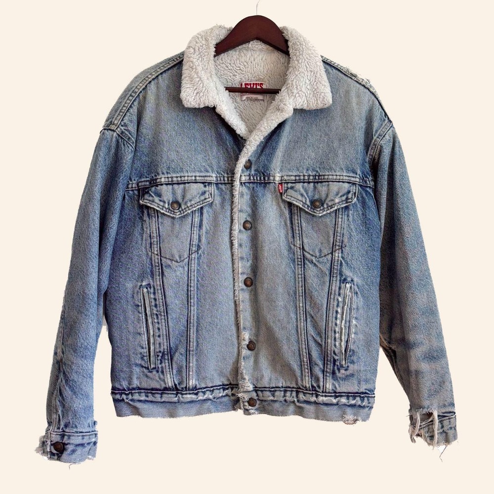 Vintage 1980s Levi's Sherpa Denim Trucker Jacket